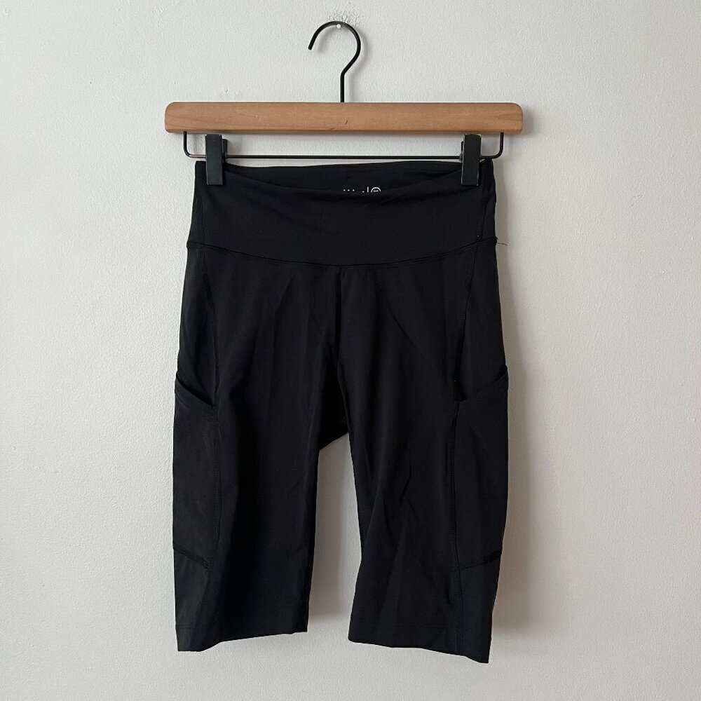 Outdoor Voices Black 10" Side Pocket Compression Bike Shorts Women's Size XS